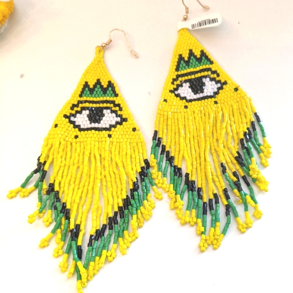 🎄5/$5 FRIDAY Evil Eye Beaded Boho earrings NWT - Picture 2 of 4